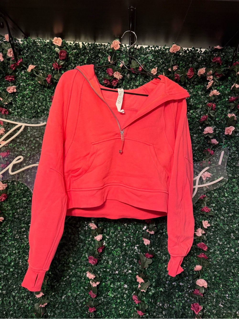 lululemon athletica Coral Half-Zip Hooded Pullover